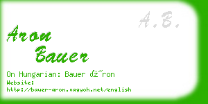 aron bauer business card